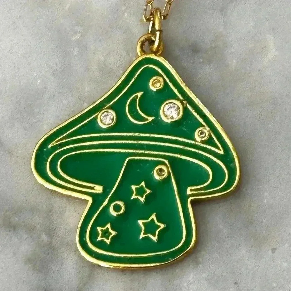 Anthropologie Green Mushroom Pendant - Picture 2 of 2